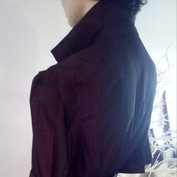 Jones New York Taffeta Wrap Burgundy Shimmery 50's Style Dress Size 8 - Picture 6 of 7